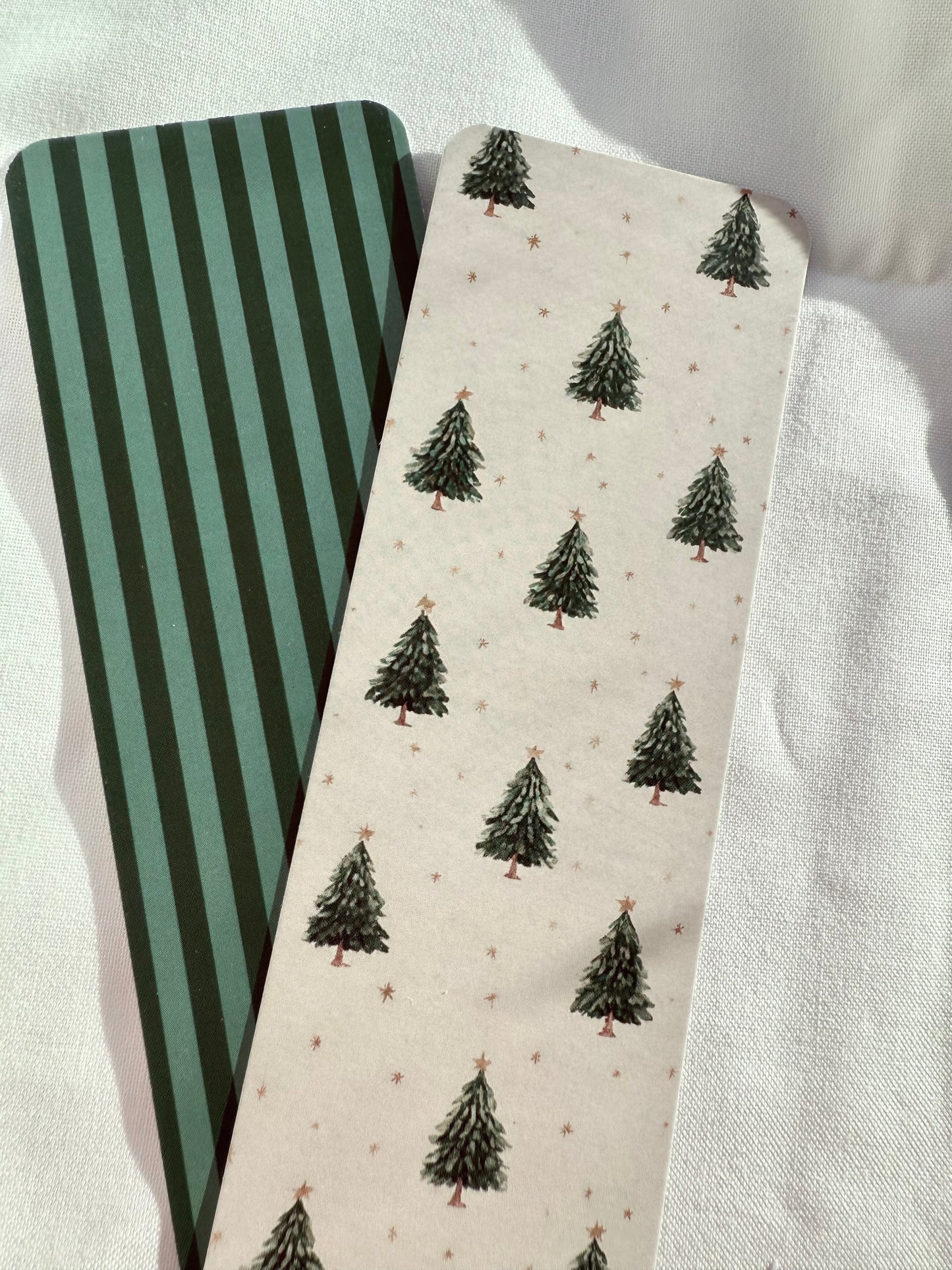 Green Christmas Tree Bookmark - Double Sided