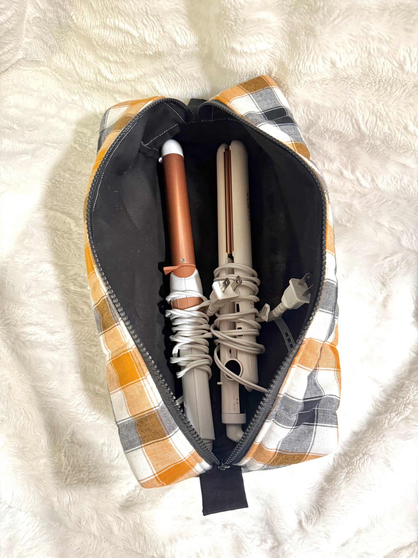The Midnight Plaid Hot Tool Bag *Limited-edition*