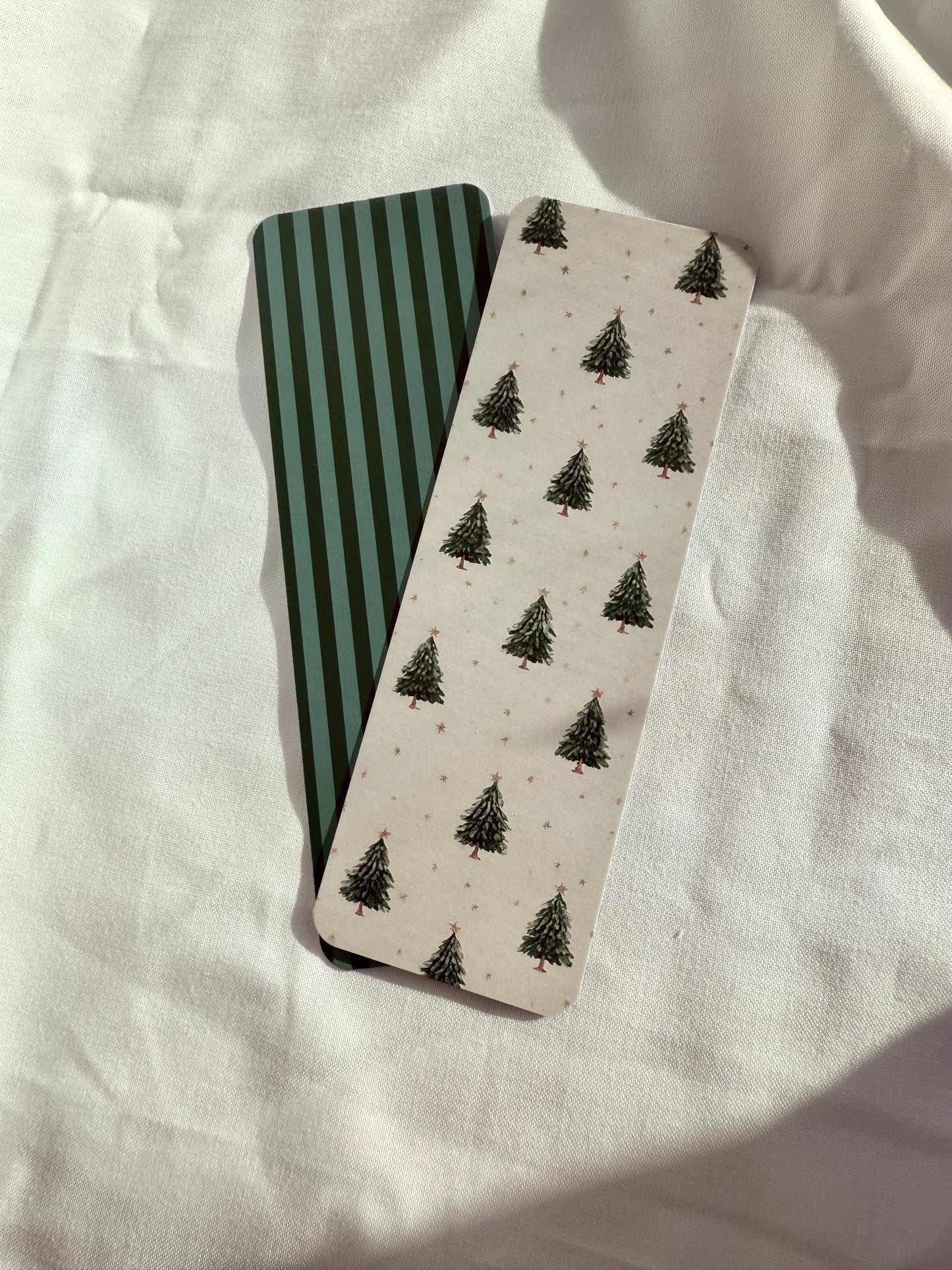 Green Christmas Tree Bookmark - Double Sided