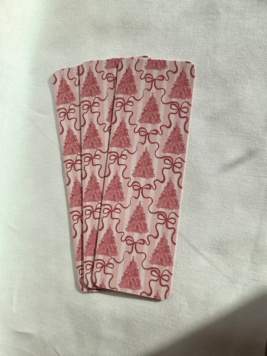 Pink Christmas Tree Bookmark