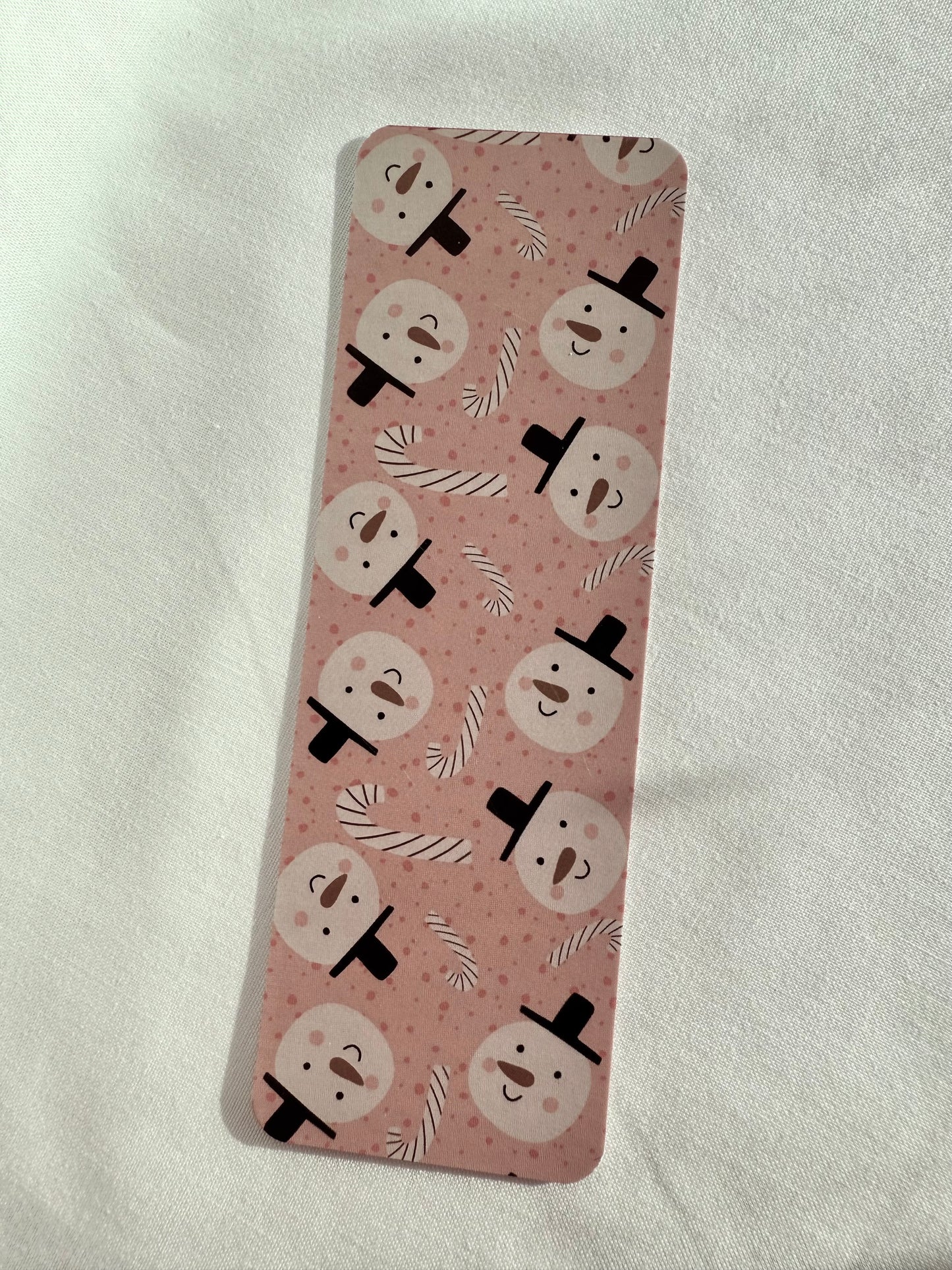 Pink Snowman Bookmark