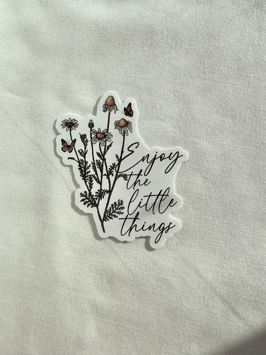 Enjoy The Little Things Vinyl Sticker (L)