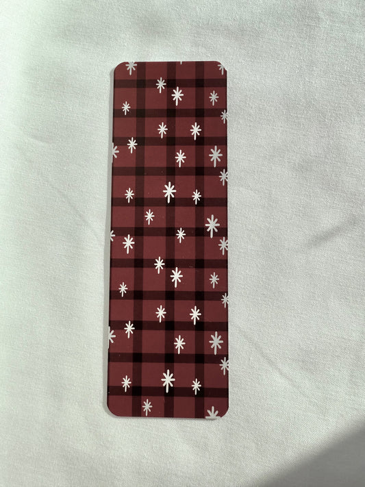 Plaid with Snowflakes Bookmark